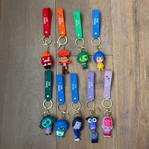 Disney Inside Out 2 Characters 3D Keychain Set of 9